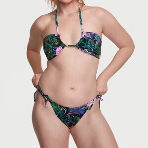 New! Victoria’s Secret Swim Halter Top Side Tie Cheeky Bikini Set 45617